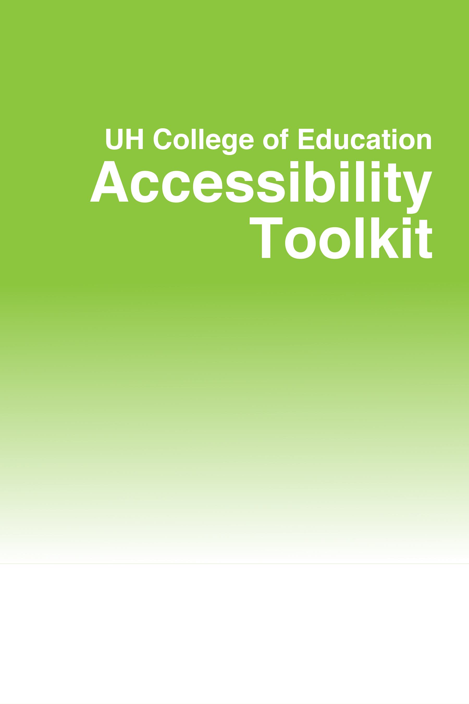 COE Accessibility Toolkit